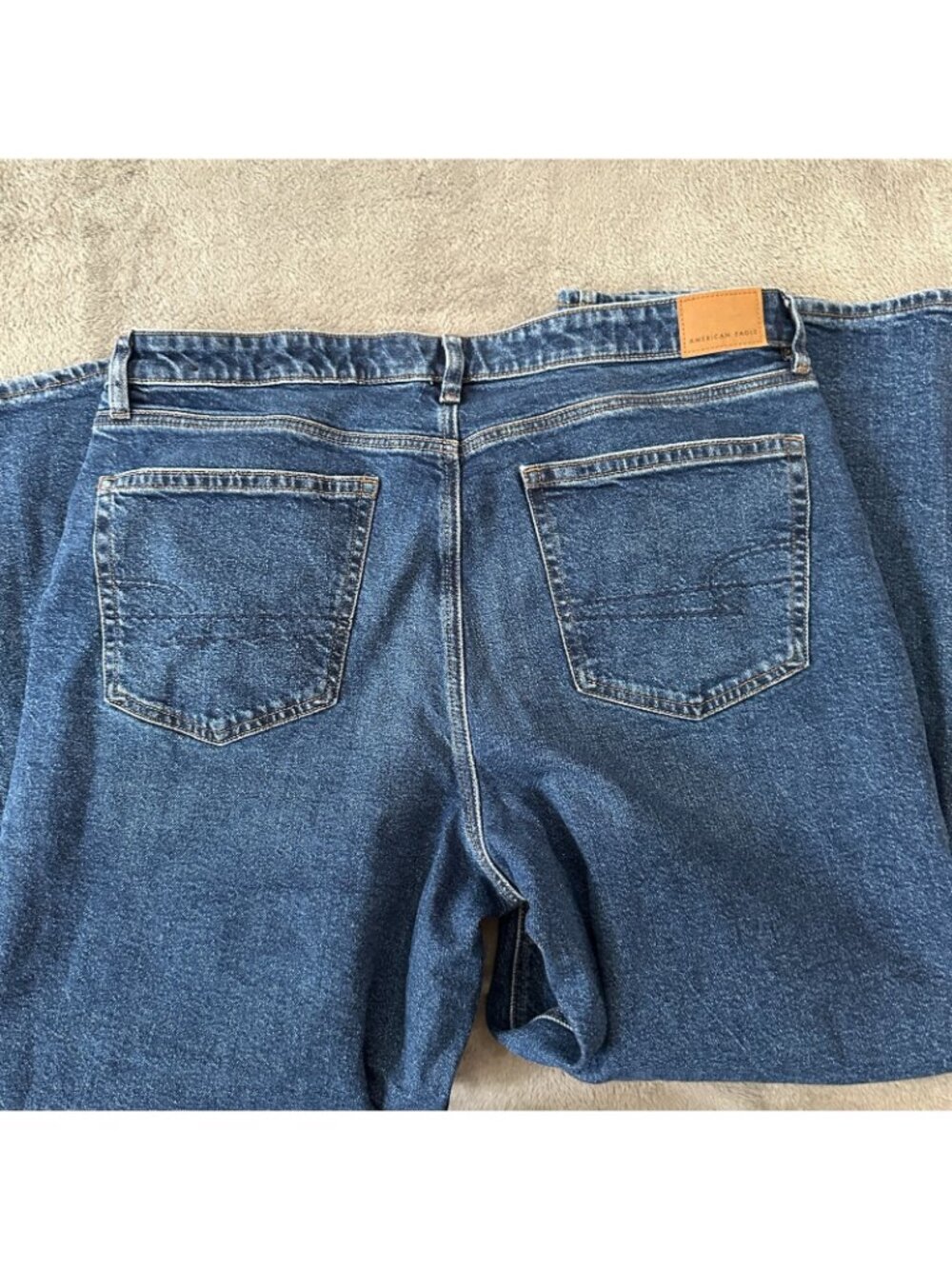 American Eagle Stovepipe Wide Leg Dark Wash Jeans Women's size 16 Regular 2025 - Picture 9 of 9